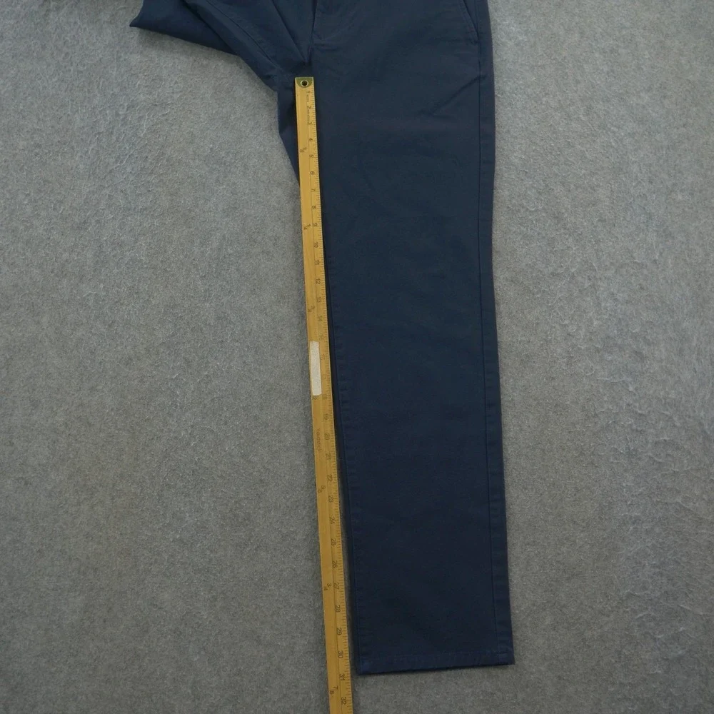 Bonobos Pants Mens 32 Blue Chinos Flat Front Mid Rise Golf Casual Zip Slim